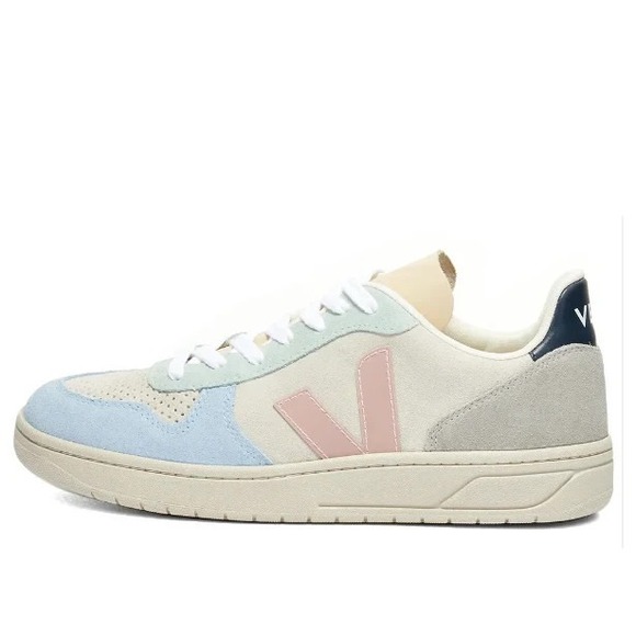Veja V-10 Leather/ Suede Multicolor/Natural/Babe Shoes Womens Sz EU 37 US 6  NEW - Picture 2 of 6